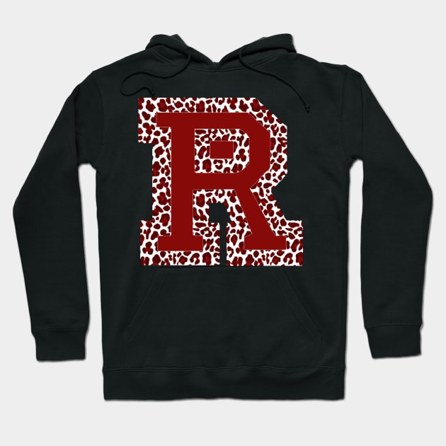 R red cheetah print Hoodie by anrockhi